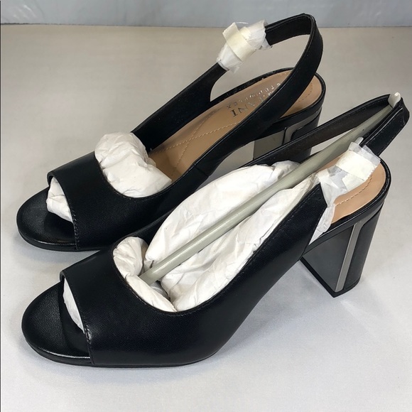 [215] Alfani 5M Leather Open Toe Ankle Strap - Picture 2 of 6